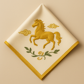 Zodiac Edge Pocket Square 30×30 - Silk Twill | Royal Chou