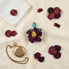 Silk Flower Brooch Handmade Burgundy Peony