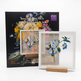Silk Embroidery Kit with a unique frame — Pansy (Long & Short Stitch) -Both Sides Idential