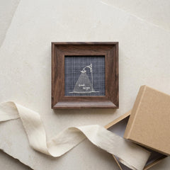 Illuminated Hand-Embroidered Frame — ‘Good Night’ Bedside Light