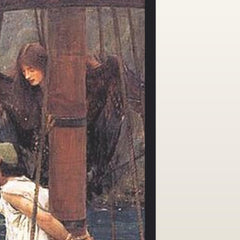 Close-up of the print on sheer organza and the silk-wrapped cord frame, Bound to the Mast