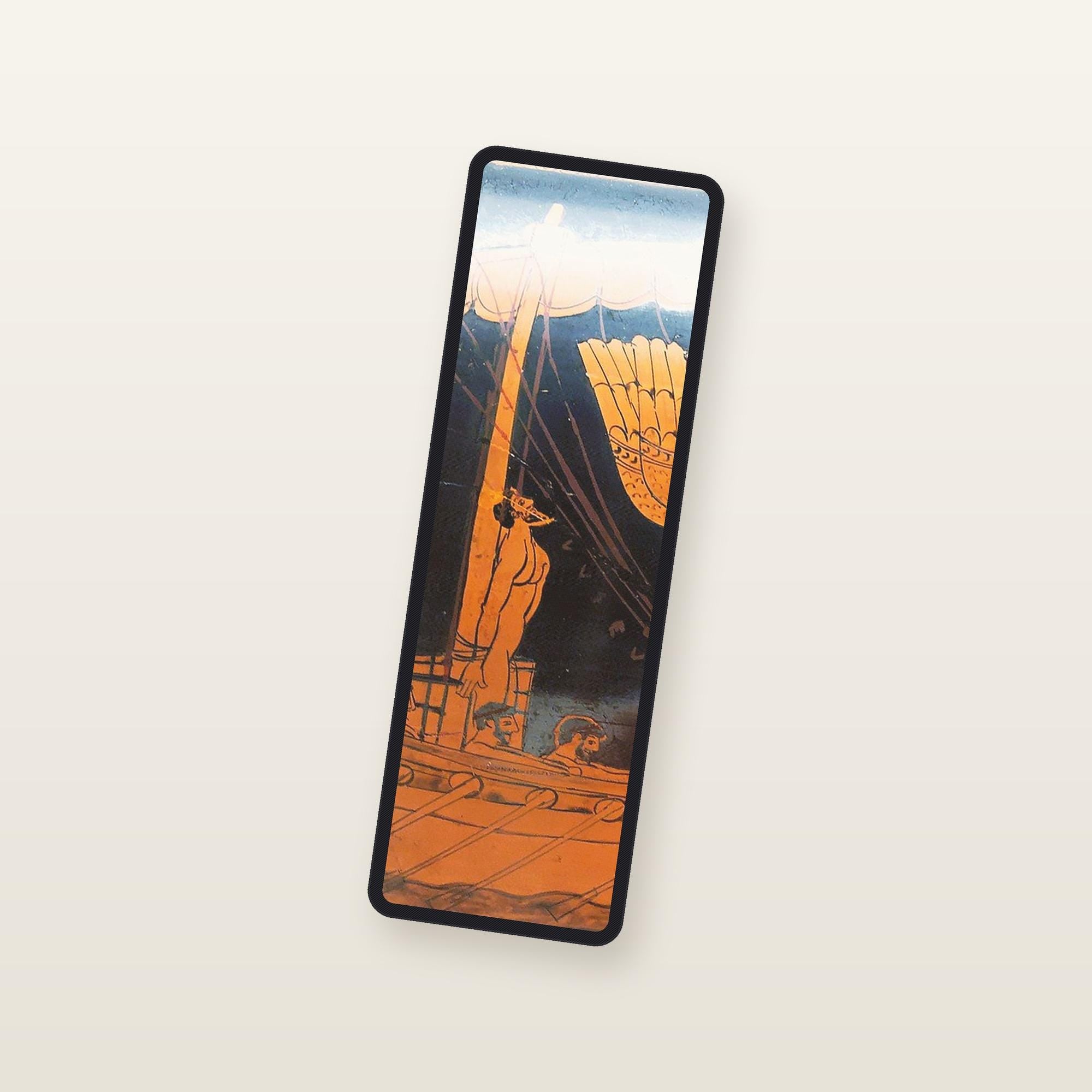 The Siren Vase Odyssey bookmark, angled studio view