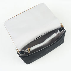 Nishijin-ori Crossbody Handbag - Black Gold | Royal Chou