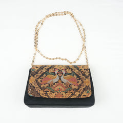 Nishijin-ori Crossbody Handbag - Black Gold | Royal Chou