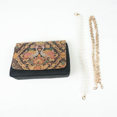 Nishijin-ori Crossbody Handbag - Black Gold | Royal Chou