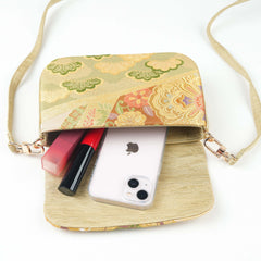 Nishijin-ori Crossbody Handbag - Gold | Royal Chou