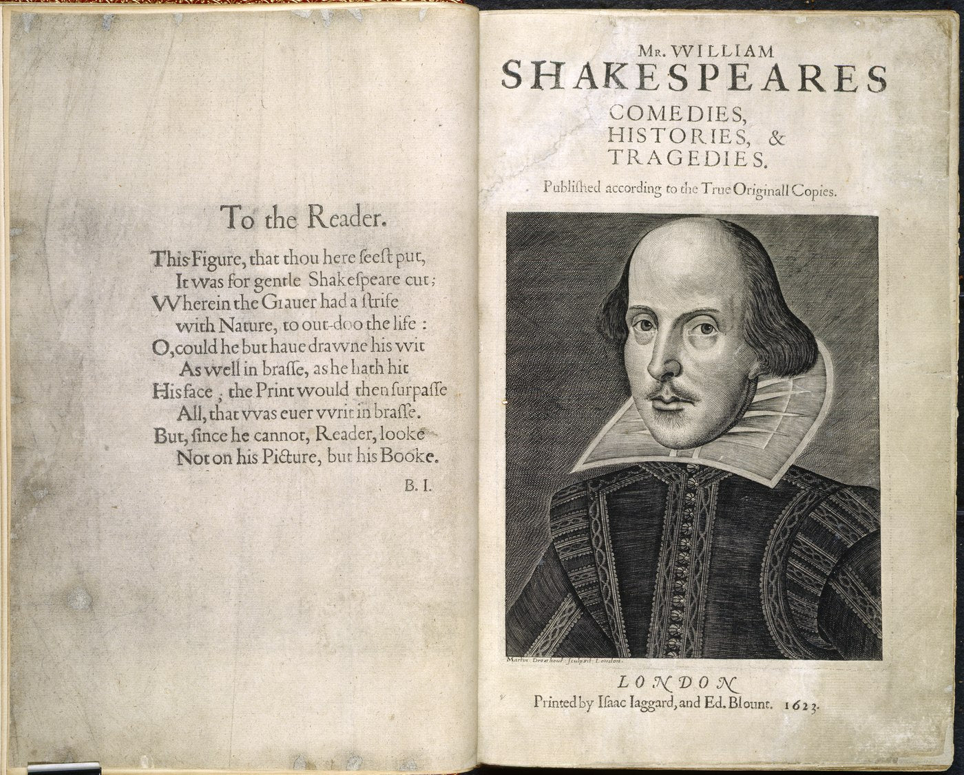 Title page of Shakespeare's First Folio, 1623, from the British Library collection