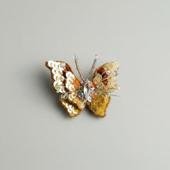 Luxury Hand Embroidered Butterfly Brooch
