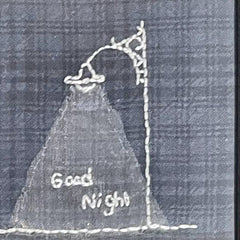 Illuminated Hand-Embroidered Frame — ‘Good Night’ Bedside Light