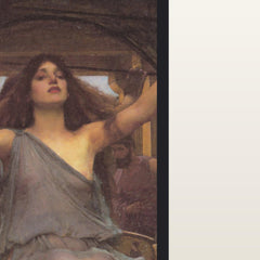 Close-up of the print on sheer organza and the silk-wrapped cord frame, Circe's Cup