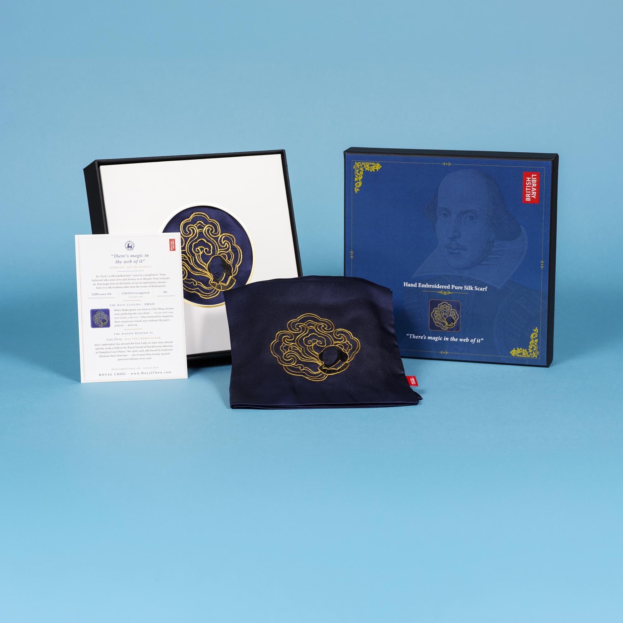 Unboxing: silk pouch, card and box