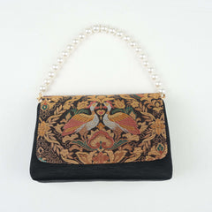 Nishijin-ori Crossbody Handbag - Black Gold | Royal Chou