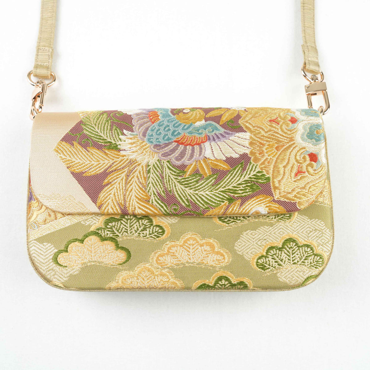 Nishijin-ori Crossbody Handbag - Gold | Royal Chou